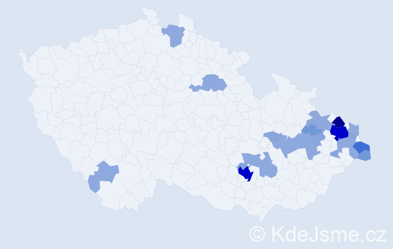 Příjmení: 'Lorek', počet výskytů 57 v celé ČR