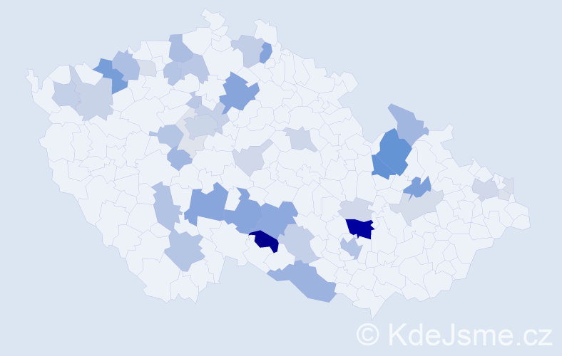 Příjmení: 'Foit', počet výskytů 137 v celé ČR