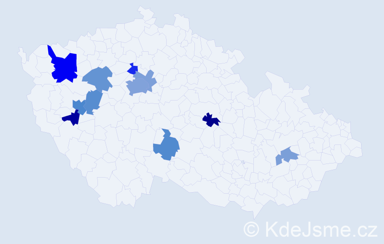 Příjmení: 'Khomych', počet výskytů 22 v celé ČR