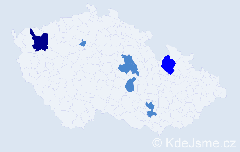 Příjmení: 'Drotár', počet výskytů 11 v celé ČR