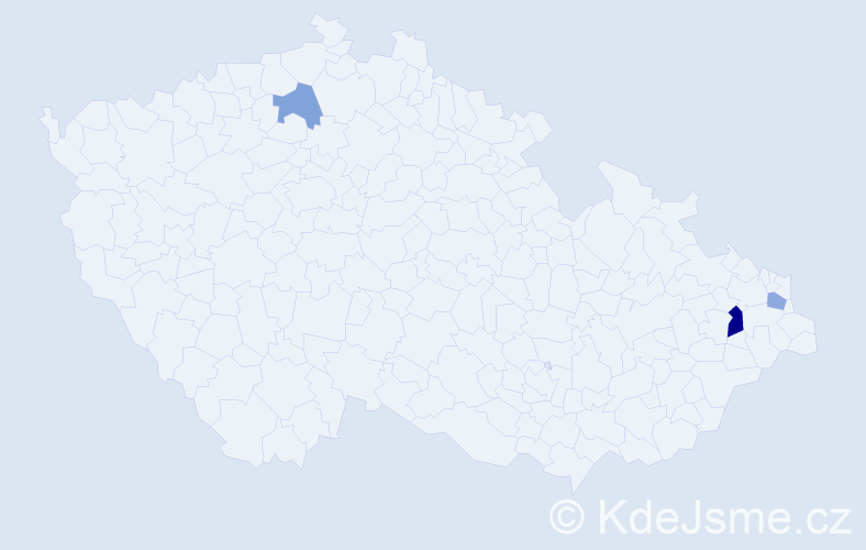 Příjmení: 'Kleniar', počet výskytů 11 v celé ČR
