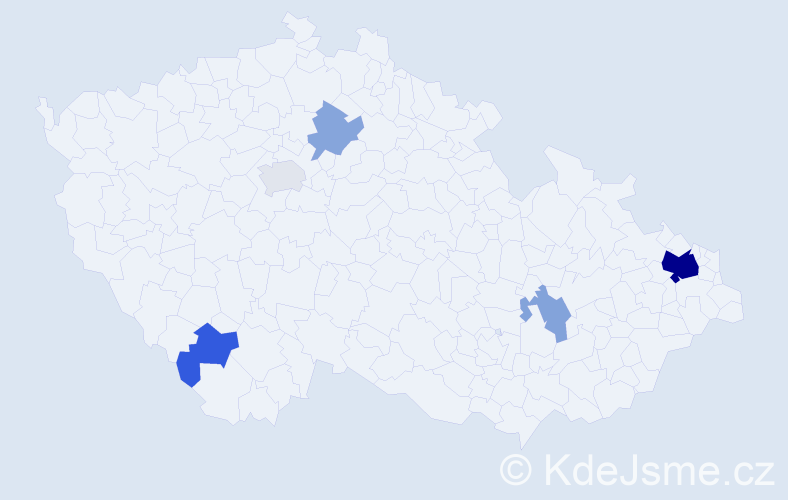 Příjmení: 'Michalczyk', počet výskytů 14 v celé ČR