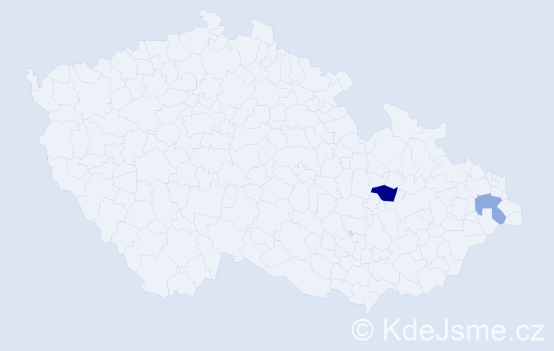 Příjmení: 'Fojtánik', počet výskytů 7 v celé ČR