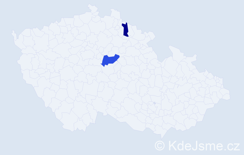Příjmení: 'Mužičková', počet výskytů 3 v celé ČR