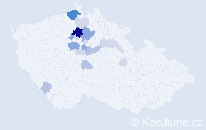Příjmení: 'Vostruha', počet výskytů 50 v celé ČR
