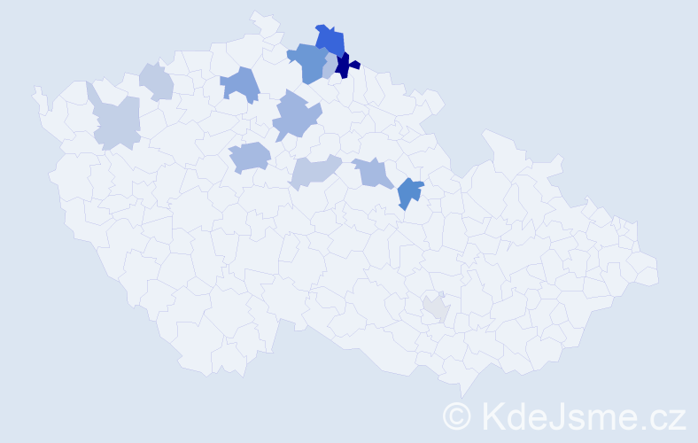 Příjmení: 'Zbroj', počet výskytů 37 v celé ČR