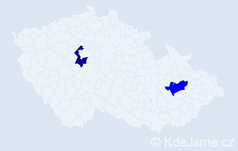 Příjmení: 'Káhnová', počet výskytů 4 v celé ČR