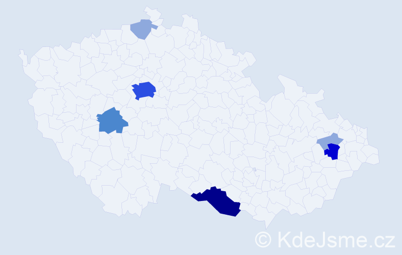 Příjmení: 'Bezunková', počet výskytů 27 v celé ČR
