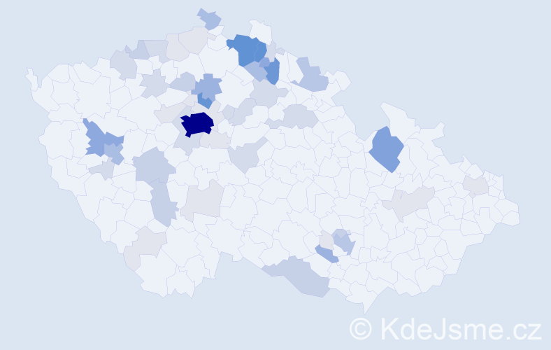 Příjmení: 'Hádková', počet výskytů 197 v celé ČR