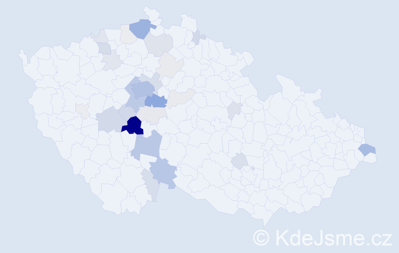 Příjmení: 'Humhalová', počet výskytů 144 v celé ČR