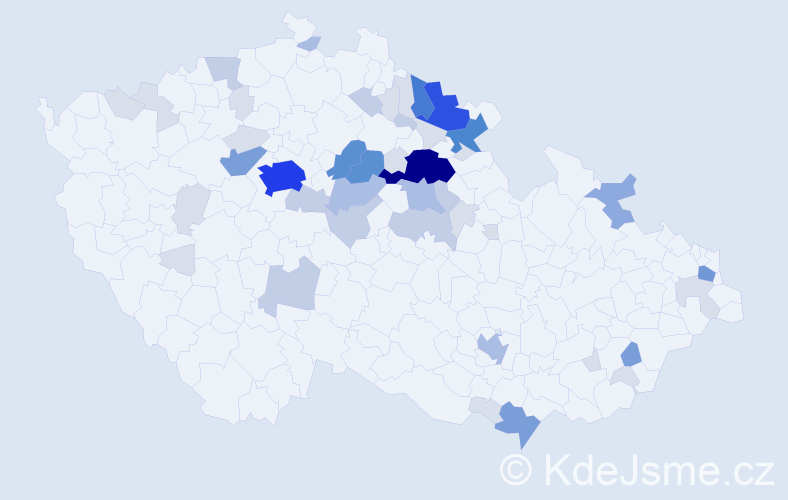 Příjmení: 'Radoňová', počet výskytů 161 v celé ČR