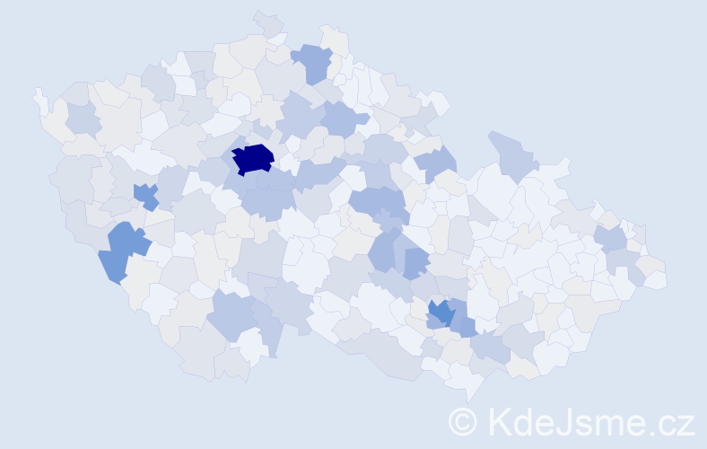Příjmení: 'Paleček', počet výskytů 967 v celé ČR