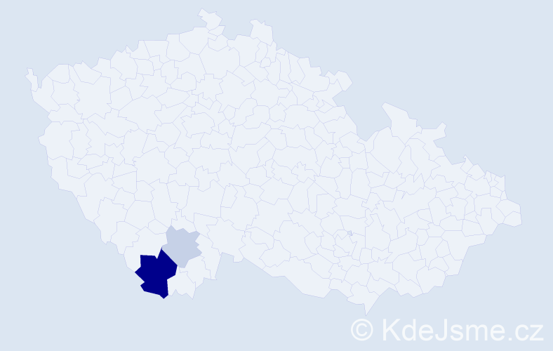 Příjmení: 'Čabanov', počet výskytů 11 v celé ČR
