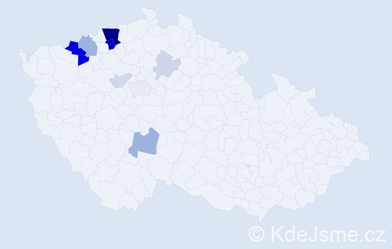 Příjmení: 'Vršatová', počet výskytů 31 v celé ČR