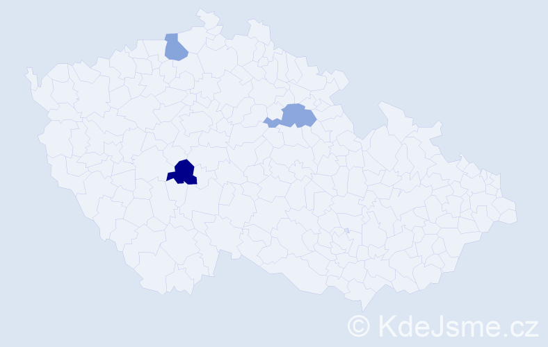 Příjmení: 'Kostyšyn', počet výskytů 3 v celé ČR