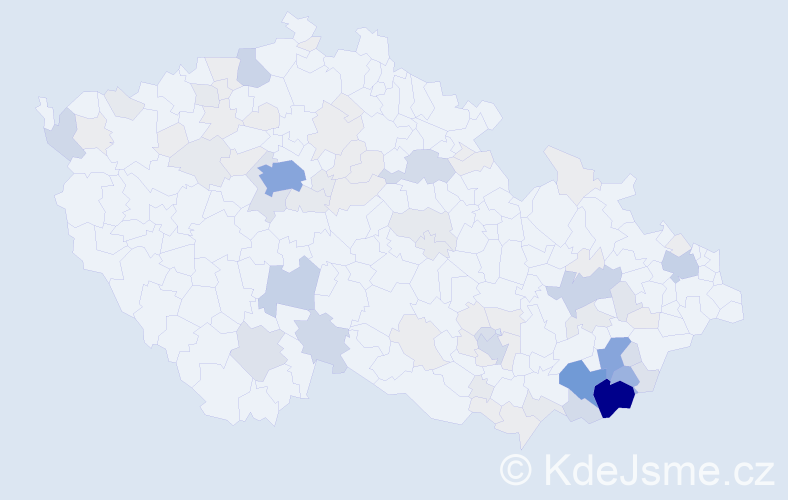 Příjmení: 'Lekeš', počet výskytů 341 v celé ČR