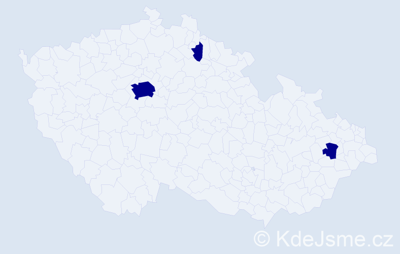 Příjmení: 'Stead', počet výskytů 3 v celé ČR