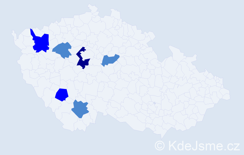 Příjmení: 'Dlohoš', počet výskytů 10 v celé ČR