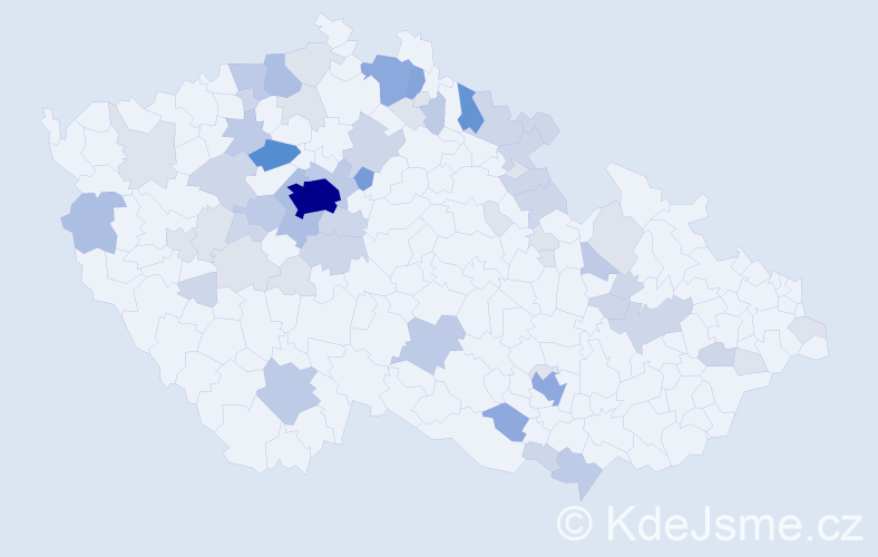 Příjmení: 'Nič', počet výskytů 175 v celé ČR