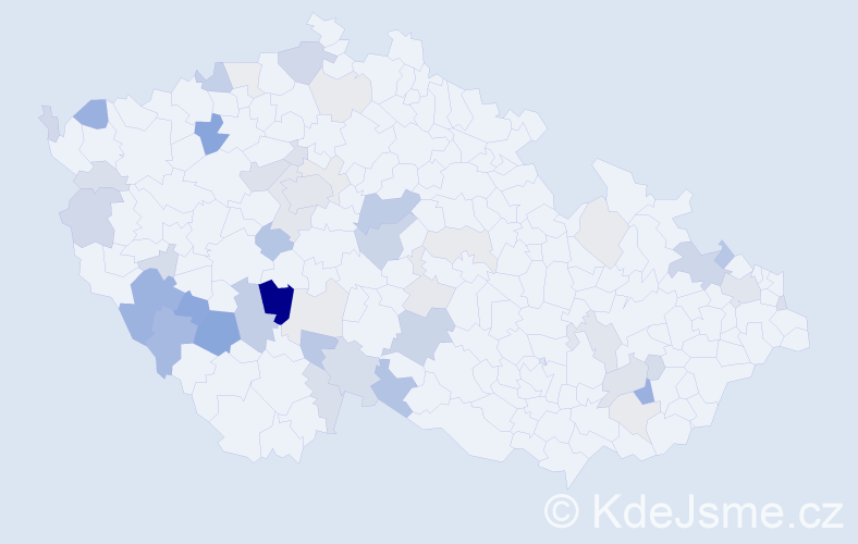 Příjmení: 'Tábor', počet výskytů 132 v celé ČR