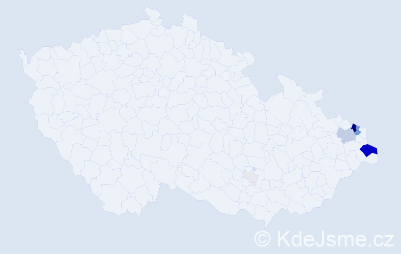 Příjmení: 'Klepacz', počet výskytů 24 v celé ČR