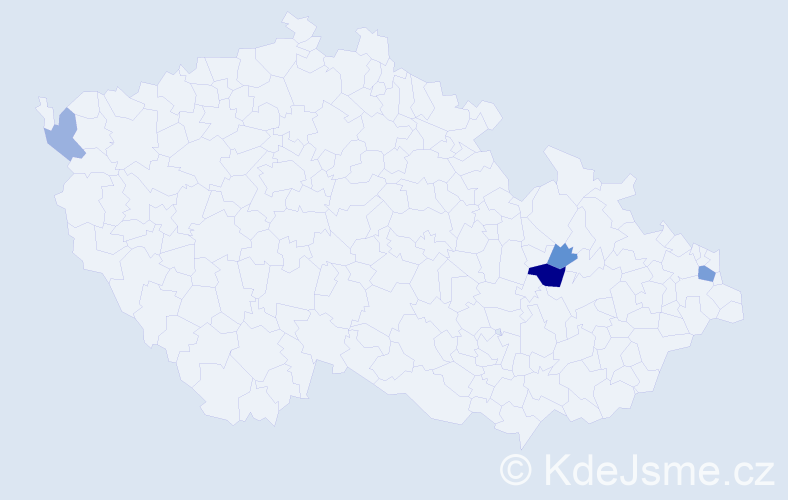 Příjmení: 'Náterová', počet výskytů 14 v celé ČR