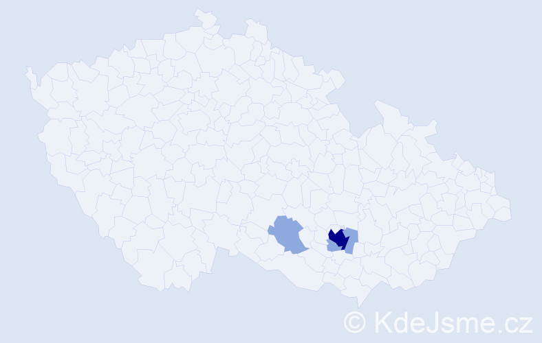 Příjmení: 'Farsová', počet výskytů 8 v celé ČR