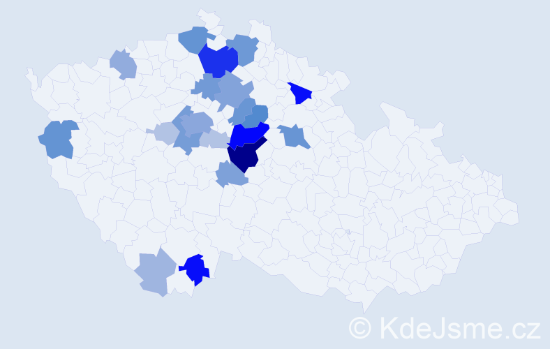 Příjmení: 'Vokolek', počet výskytů 82 v celé ČR
