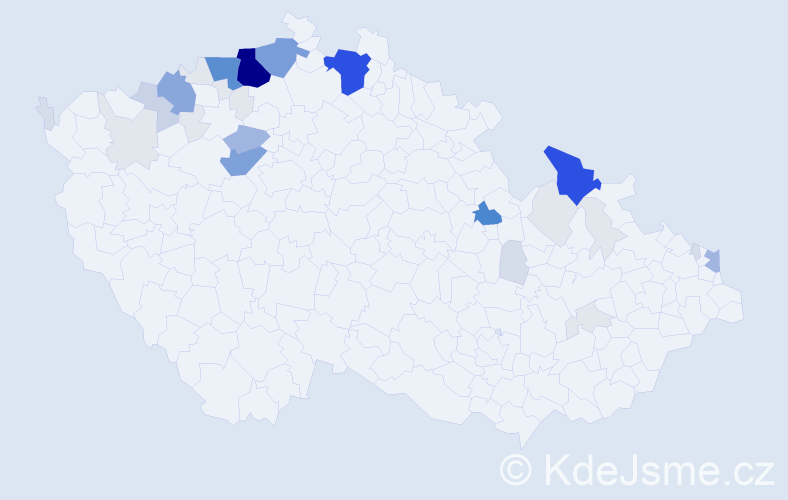 Příjmení: 'Badiová', počet výskytů 175 v celé ČR