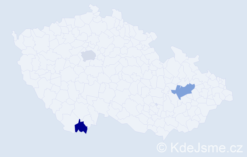 Příjmení: 'Tomajko', počet výskytů 9 v celé ČR