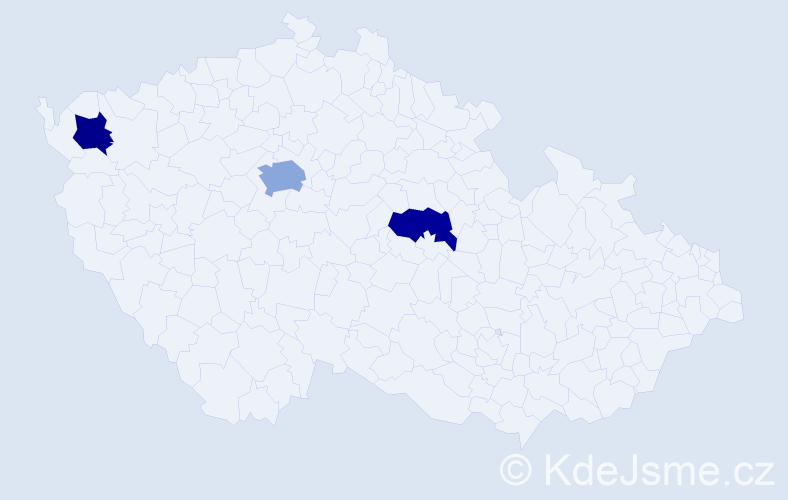 Příjmení: 'Zelko', počet výskytů 4 v celé ČR