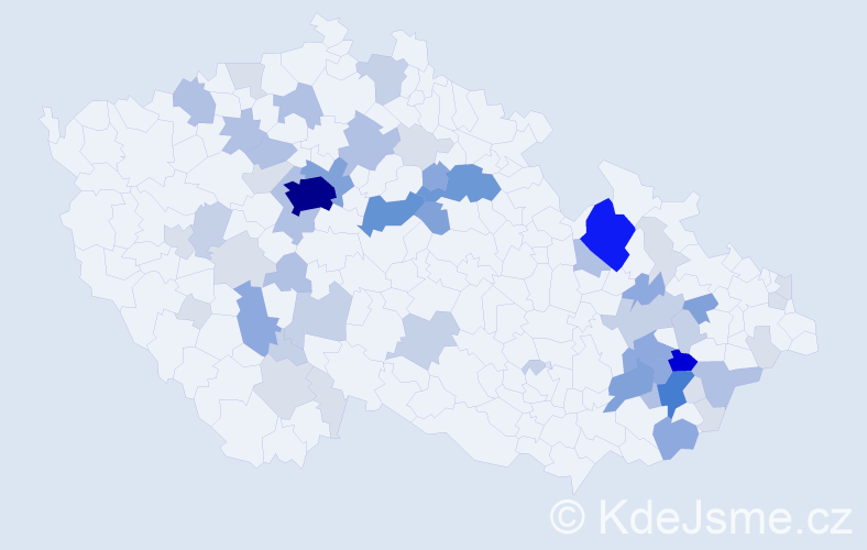 Příjmení: 'Sadil', počet výskytů 198 v celé ČR