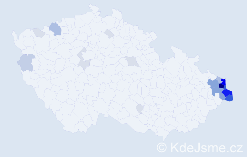 Příjmení: 'Slowik', počet výskytů 108 v celé ČR