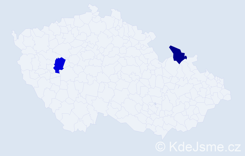 Příjmení: 'Katarzynská', počet výskytů 2 v celé ČR