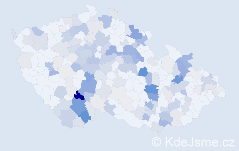 Příjmení: 'Vachová', počet výskytů 602 v celé ČR
