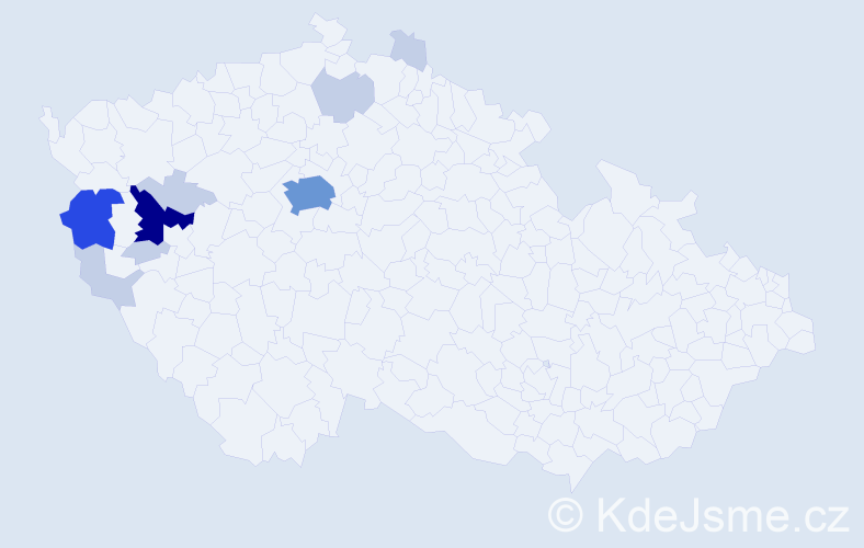 Příjmení: 'Grláková', počet výskytů 27 v celé ČR