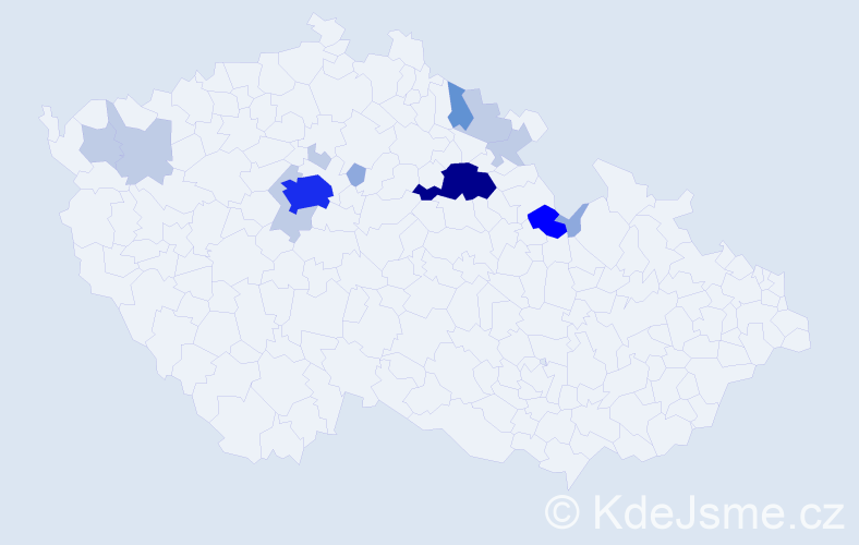 Příjmení: 'Nun', počet výskytů 39 v celé ČR