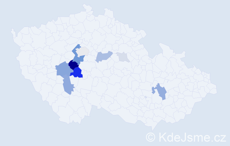 Příjmení: 'Slezová', počet výskytů 26 v celé ČR