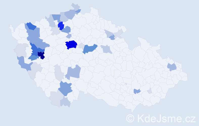 Příjmení: 'Rauchová', počet výskytů 163 v celé ČR
