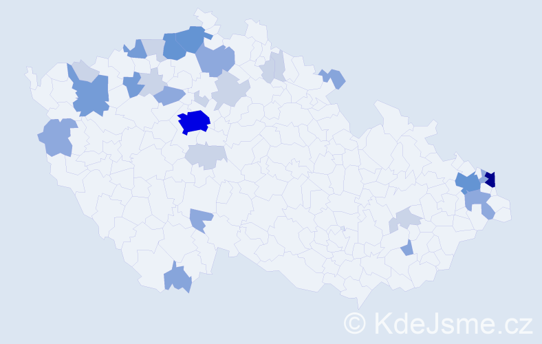 Příjmení: 'Viola', počet výskytů 81 v celé ČR