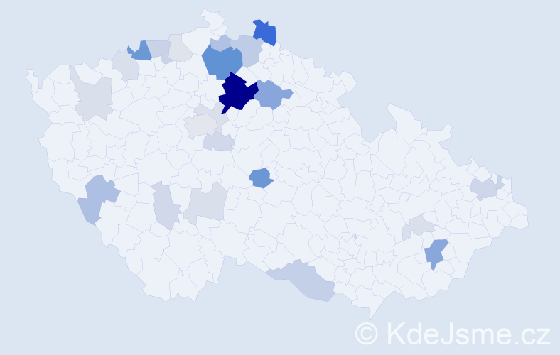 Příjmení: 'Čuban', počet výskytů 78 v celé ČR