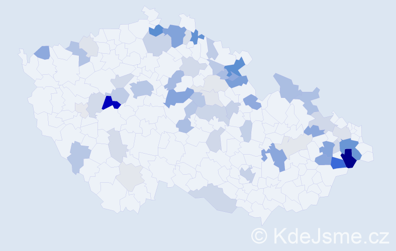 Příjmení: 'Balašová', počet výskytů 164 v celé ČR