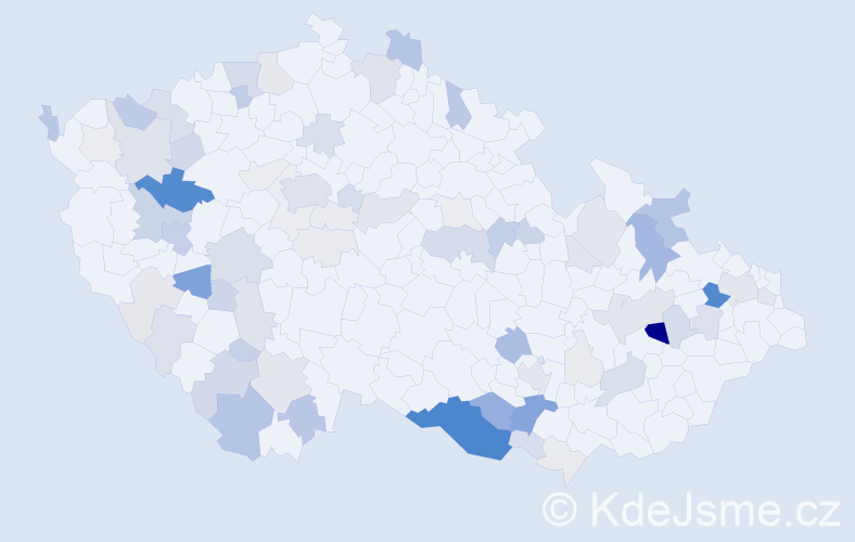 Příjmení: 'Popp', počet výskytů 245 v celé ČR