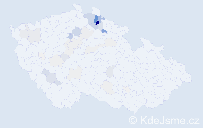 Příjmení: 'Štryncl', počet výskytů 121 v celé ČR