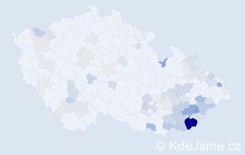 Příjmení: 'Rapantová', počet výskytů 246 v celé ČR