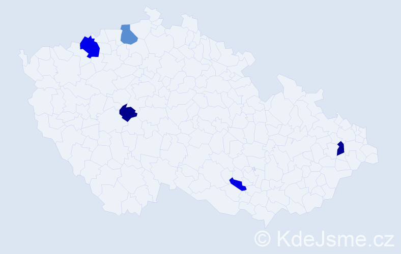 Příjmení: 'Kozarec', počet výskytů 9 v celé ČR