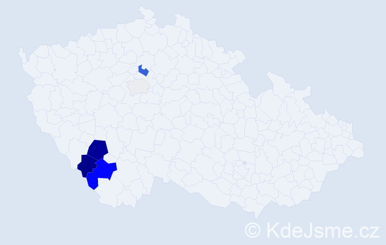 Příjmení: 'Neumitková', počet výskytů 13 v celé ČR