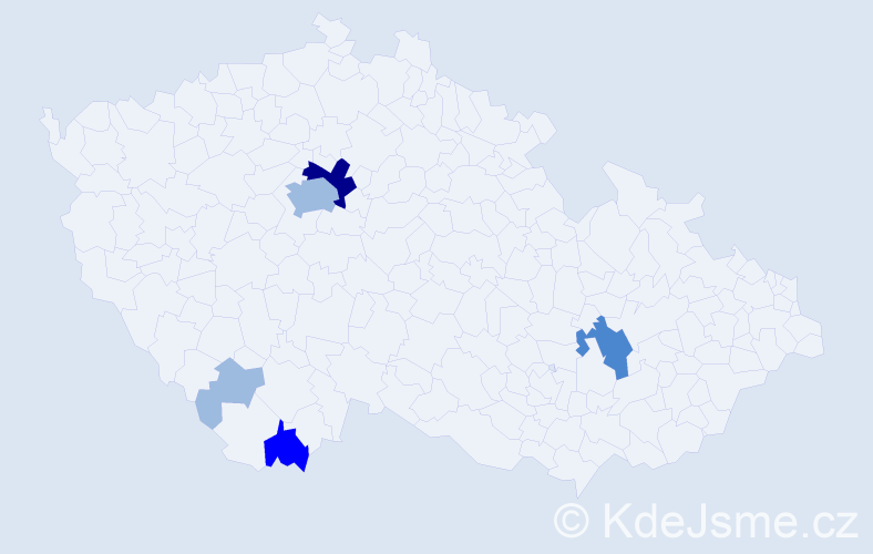 Příjmení: 'Zábušek', počet výskytů 11 v celé ČR