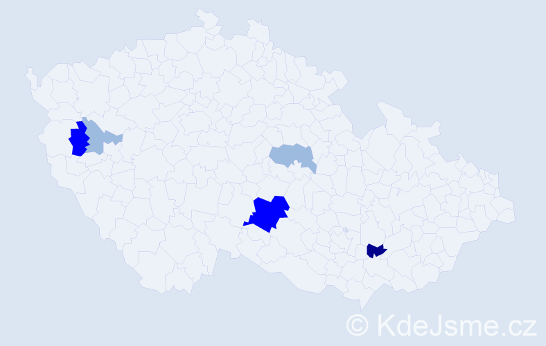 Příjmení: 'Decsi', počet výskytů 12 v celé ČR