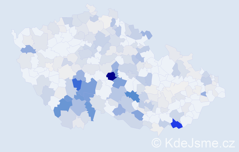 Příjmení: 'Prášek', počet výskytů 994 v celé ČR